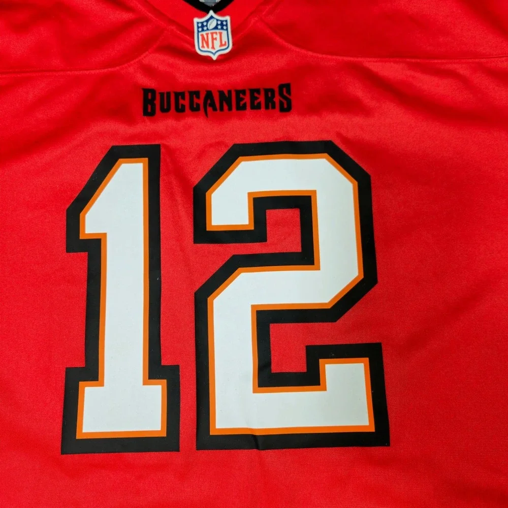 Mens 3XL Red Tampa Bay Buccaneers Tom Brady 12 NFL Jersey Nike On Field - Picture 3 of 10